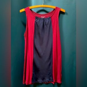 Size S Red & Navy Flowy Tank